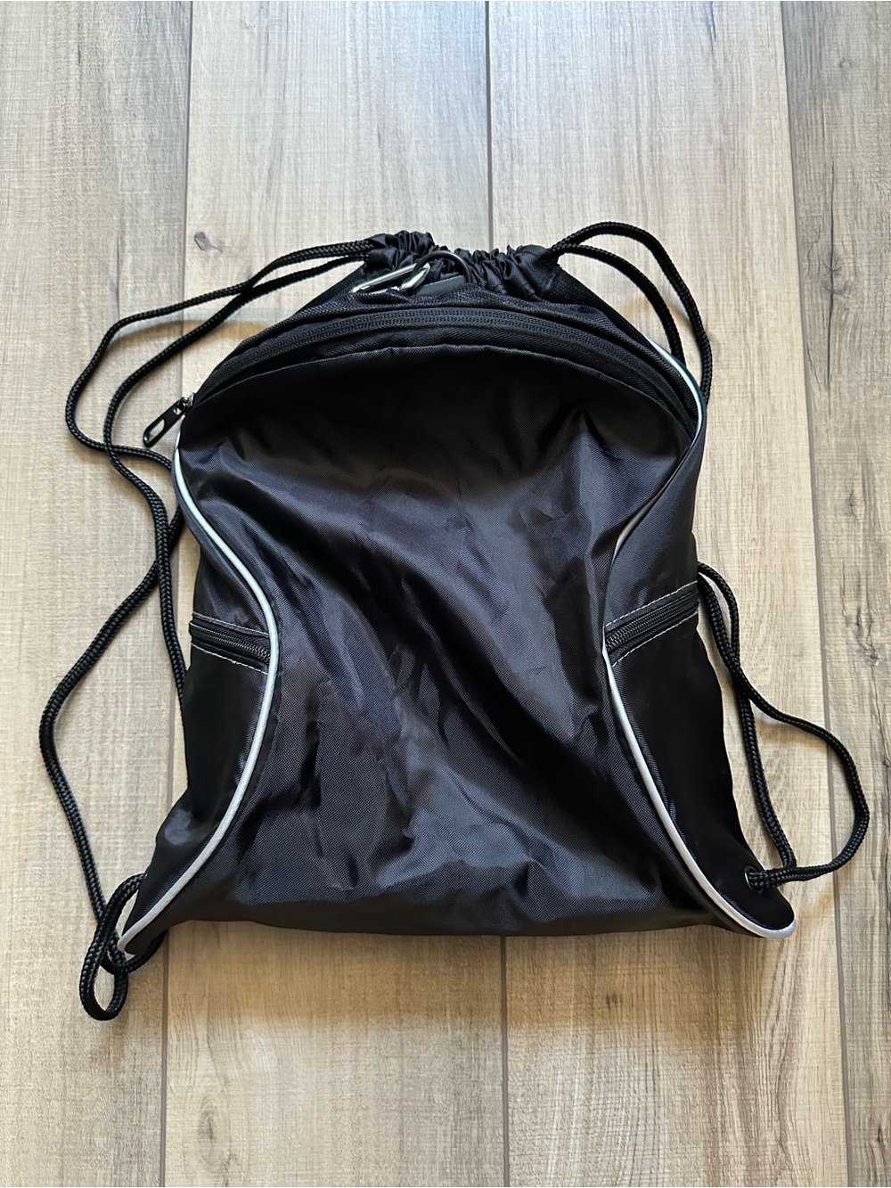 Brookstone Black Drawstring Backpack - Picture 4 of 6